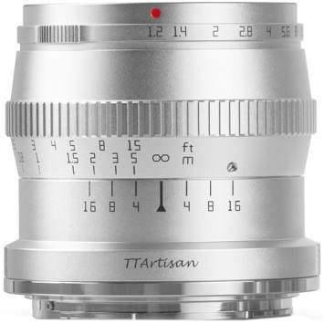 Обʼєктив TTArtisan 50mm f/1.2 X для Fujifilm (Сріблястий)