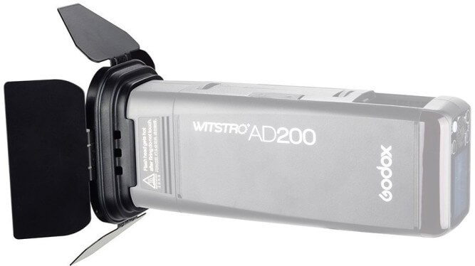 Godox BD-07: шторки, стільники, кольорові гелі для спалаху AD200