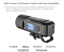 Аккумуляторная вспышка Godox AD400Pro