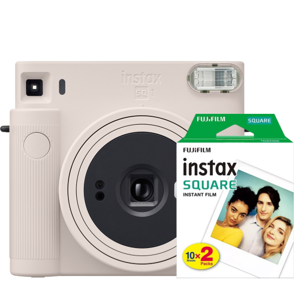 Подарочный комплект Instax SQ1 Chalk White + пленка