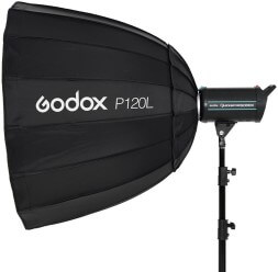 Глубокий параболический софтбокс Godox P120L под байонет Bowens
