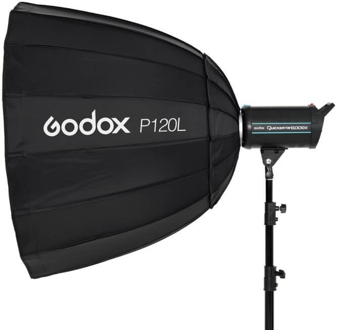 Глибокий параболічний софтбокс Godox P120L під байонет Bowens