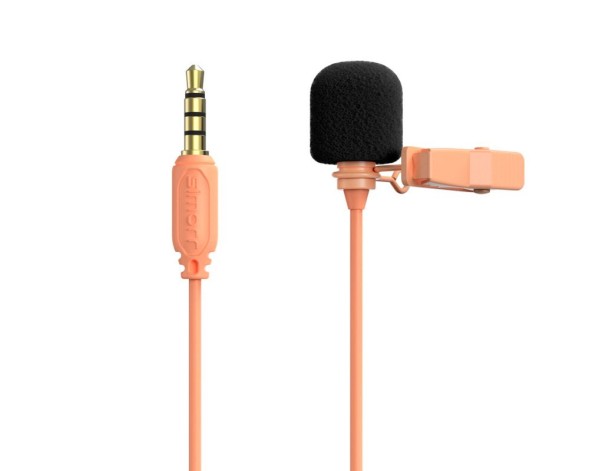 Петличний мікрофон Simorr Wave L1 3.5mm Lavalier Cantaloupe