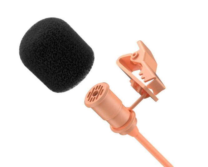 Петличний мікрофон Simorr Wave L1 3.5mm Lavalier Cantaloupe