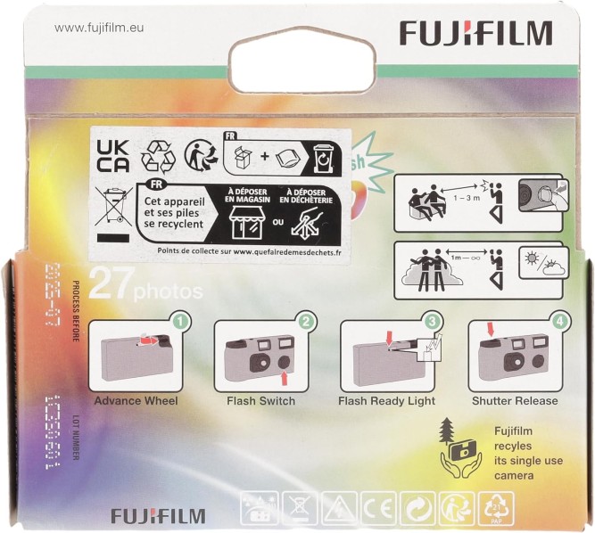Одноразова камера Fujifilm QuickSnap 400 X-TRA Flash на 27 кадрів