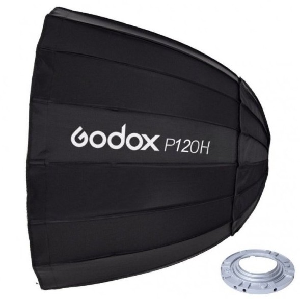 Глубокий параболический софтбокс Godox P120H под байонет Bowens