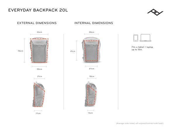 Рюкзак Peak Design Everyday Backpack 20L Ash