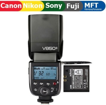 Мануальний спалах Godox V850II для Canon, Nikon, Sony та інших