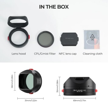 Бленда Freewell з фільтром CPL/Black Mist для Fujifilm X100 Series