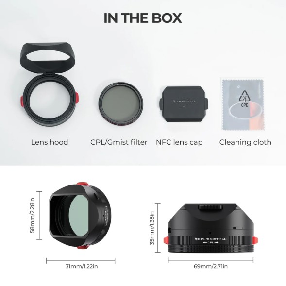 Бленда Freewell c фильтром CPL/Black Mist для Fujifilm X100 Series