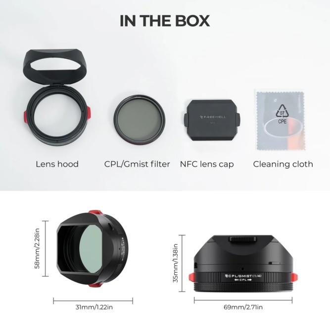 Бленда Freewell з фільтром CPL/Black Mist для Fujifilm X100 Series