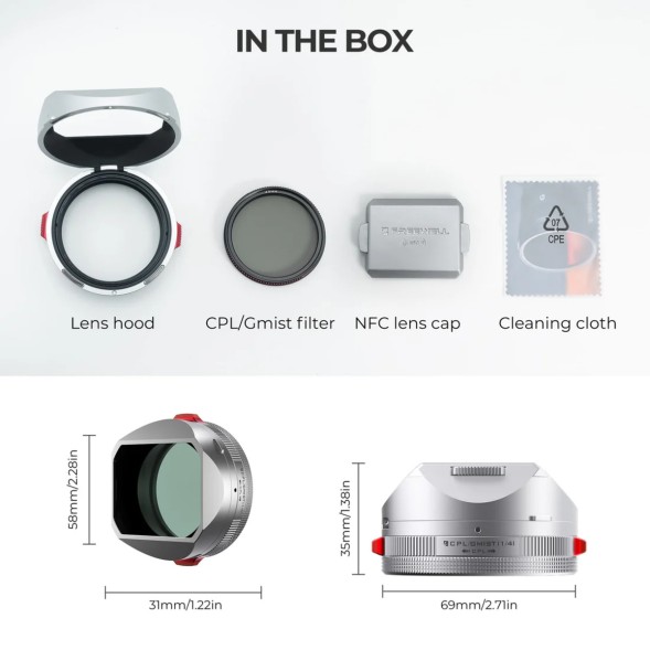 Бленда Freewell c фильтром CPL/Black Mist для Fujifilm X100 Series (Silver)