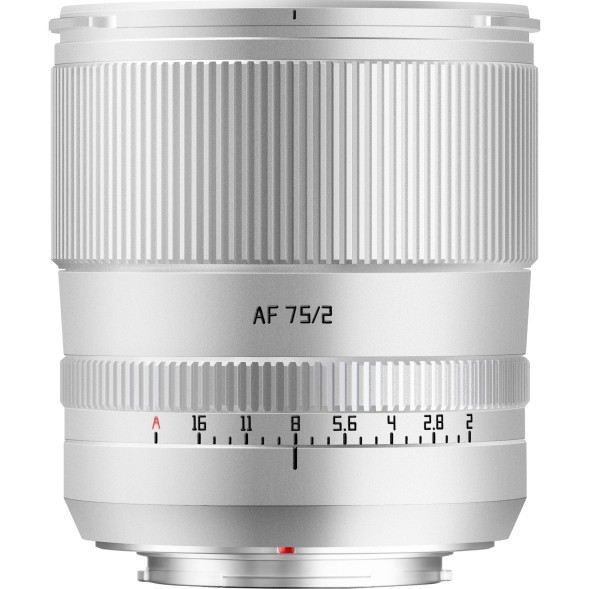 Объектив TTArtisan AF 75mm f/2 для Fujifilm (Silver)