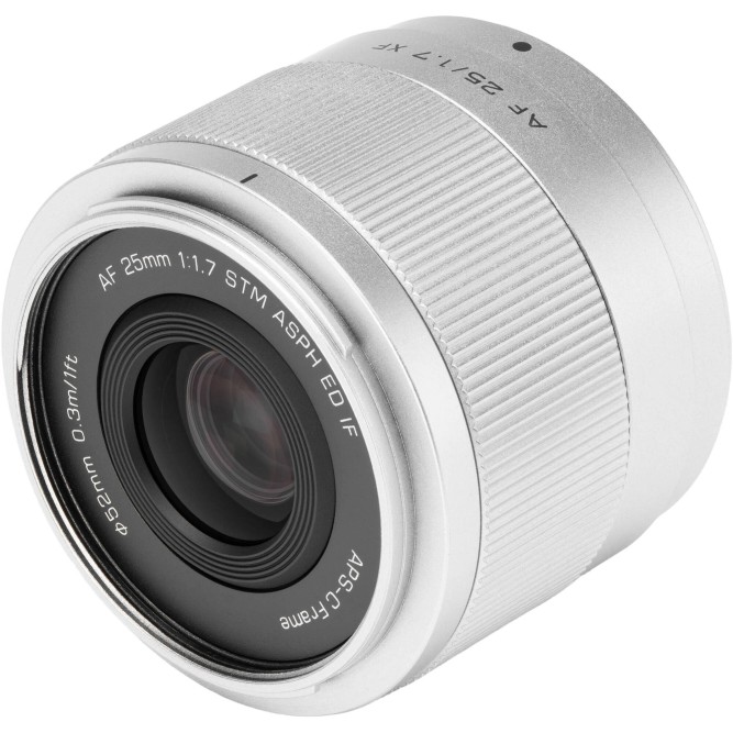 Обʼєктив Viltrox AF 25mm f/1.7 Air XF для Fujifilm (Silver)