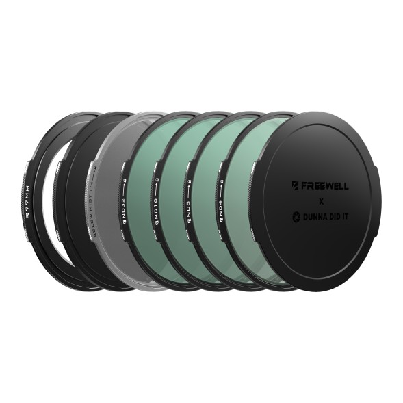 Комплект магнитных фильтров Freewell x Dunna Did It 77mm — Videography Kit (ND4, ND8, ND16, ND32, Glow Mist 1/4)