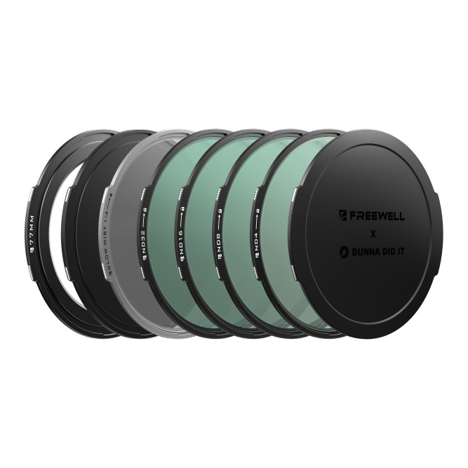 Комплект магнітних фільтрів Freewell x Dunna Did It 77mm — Videography Kit (ND4, ND8, ND16, ND32, Glow Mist 1/4)