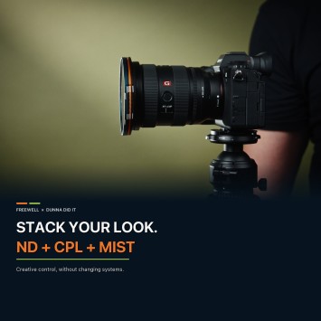 Комплект магнітних фільтрів Freewell x Dunna Did It 77mm — Videography Kit (ND4, ND8, ND16, ND32, Glow Mist 1/4)