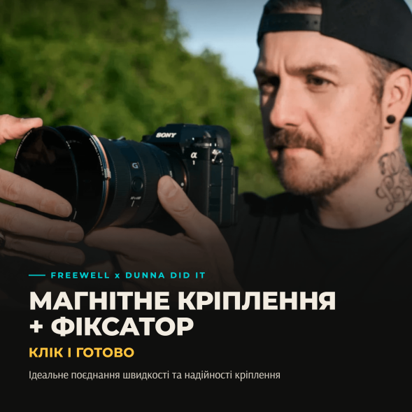 Комплект магнитных фильтров Freewell x Dunna Did It 82mm — Photography Kit (UV, CPL, ND64, ND1000, Glow Mist 1/8)