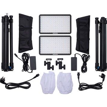 Набір LED панелей Amaran Pano 60c 2-Light Kit Charcoal