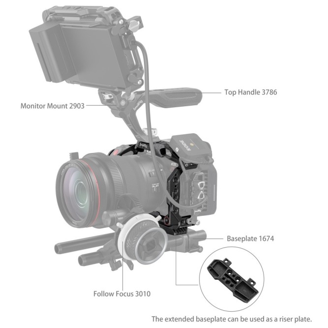 Клітка SmallRig 3890 “Black Mamba” для Canon EOS R5 C