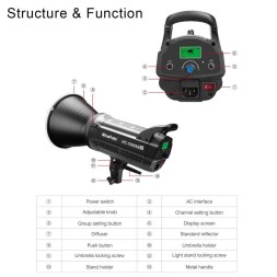 Набор постоянного света для Тик Тока на базе NiceFoto HC-1000SBII и Globe 65cm