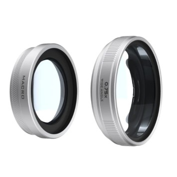 Ширококутний макрооб'єктив Freewell 0,75x для камер Fuji X100VI/X100V Silver