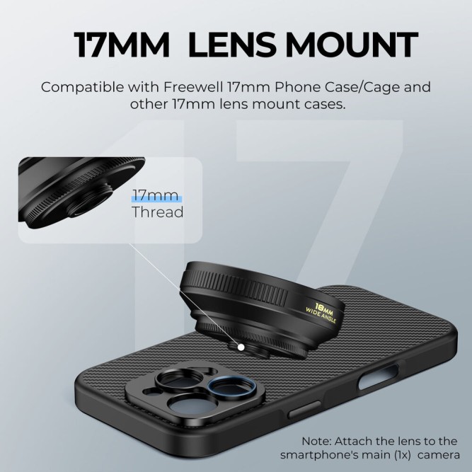 Ширококутний об&#039;єктив Freewell 18mm Wide-Angle для смартфонів