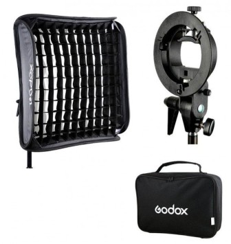 Софтбокс Godox Easy Box 80x80 з кріпленням для спалаху та сотами
