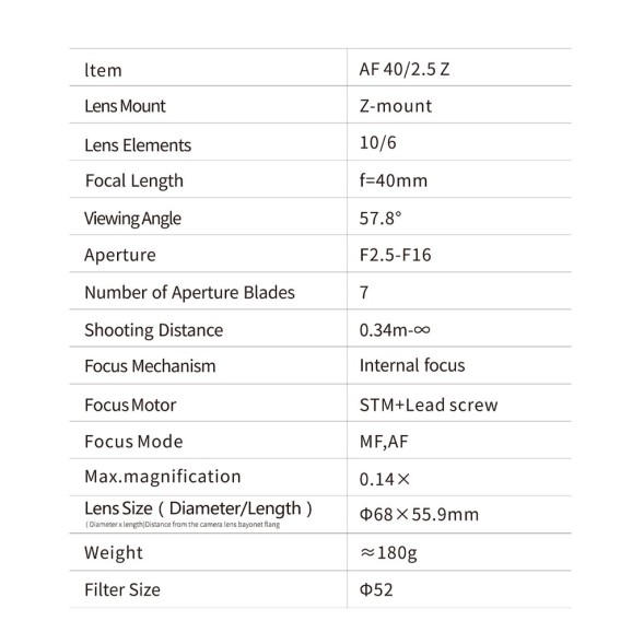 Объектив Viltrox AF 40mm f/2.5 Air Z для Nikon