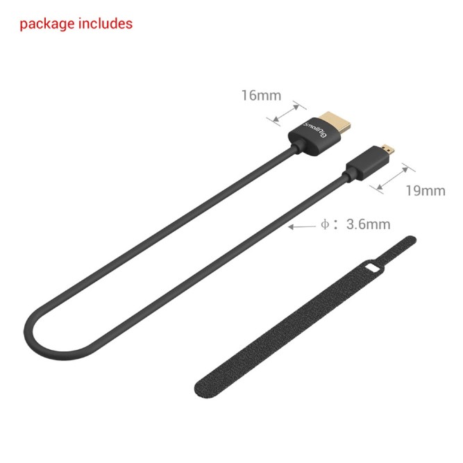 Кабель SmallRig 3042 Ultra Slim 4K HDMI (D - A) 35см