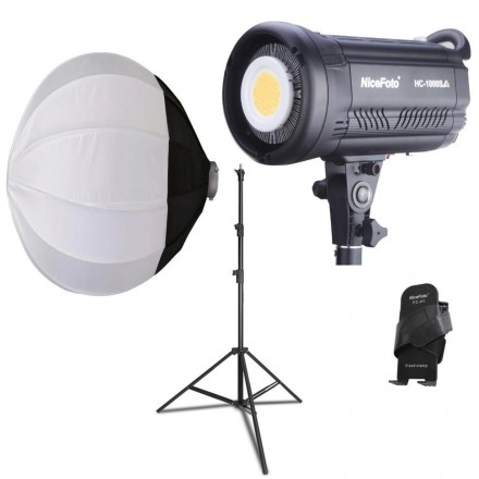 Набор Постоянного Би-Колор Света для ТикТок видео на базе NiceFoto HC-1000SA и Globe 65cm