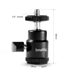 Крепление SmallRig 761 с холодным башмаком на резьбовой адаптер 1/4"