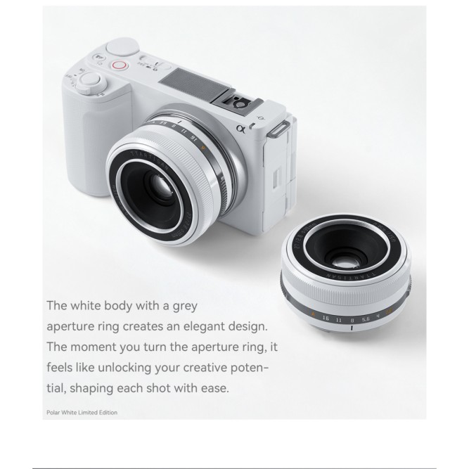 Обʼєктив TTArtisan AF 27mm f/2.8 Polar White для Sony (APS-C)