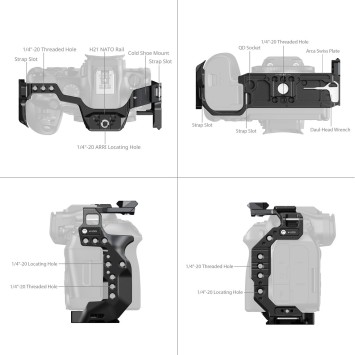 Клітка для камери SmallRig "HawkLock" Quick Release Cage для Canon EOS R6 Mark III / R6 Mark II