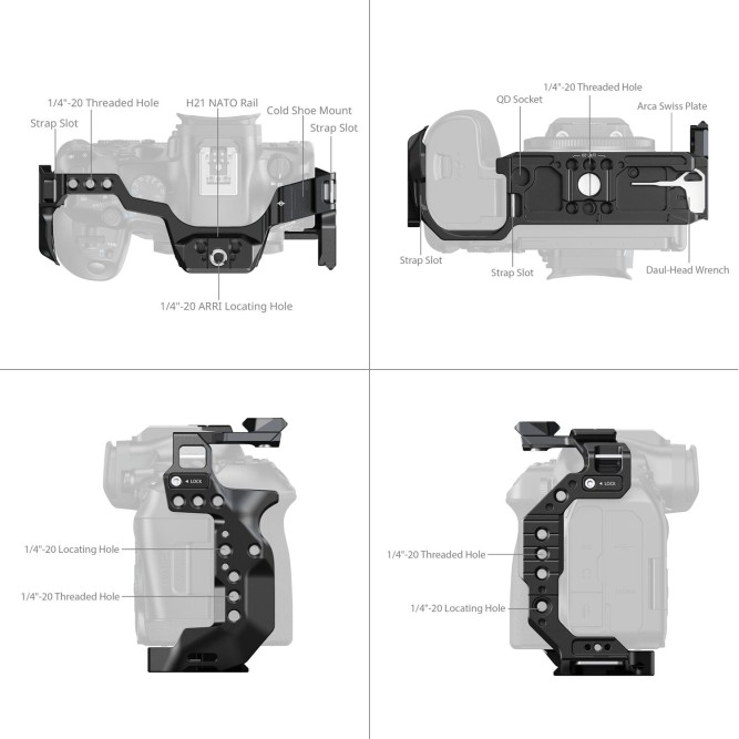 Клітка для камери SmallRig "HawkLock" Quick Release Cage для Canon EOS R6 Mark III / R6 Mark II
