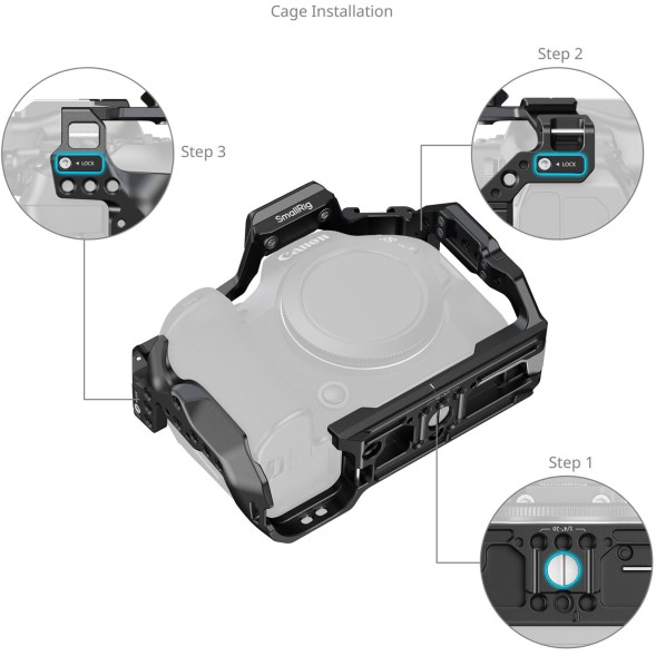 Клетка для камеры SmallRig &amp;quot;HawkLock&amp;quot; Quick Release Cage для Canon EOS R6 Mark III / R6 Mark II