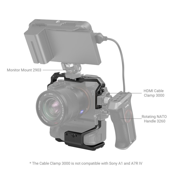 Клетка SmallRig 3594 для Sony a7S III, A7 IV, A7R IV, A1 с аккумуляторной батареей VG-C4EM