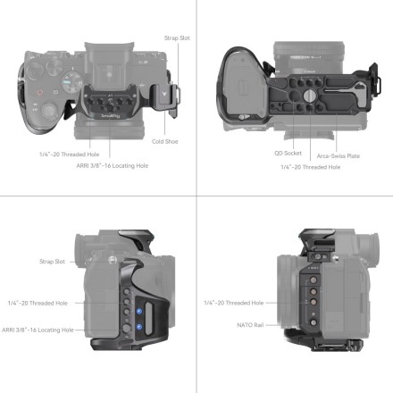Комплект базової клітки SmallRig 3708 &quot;Rhinoceros&quot; для Sony Alpha 7R V / Alpha 7 IV / Alpha 7S III