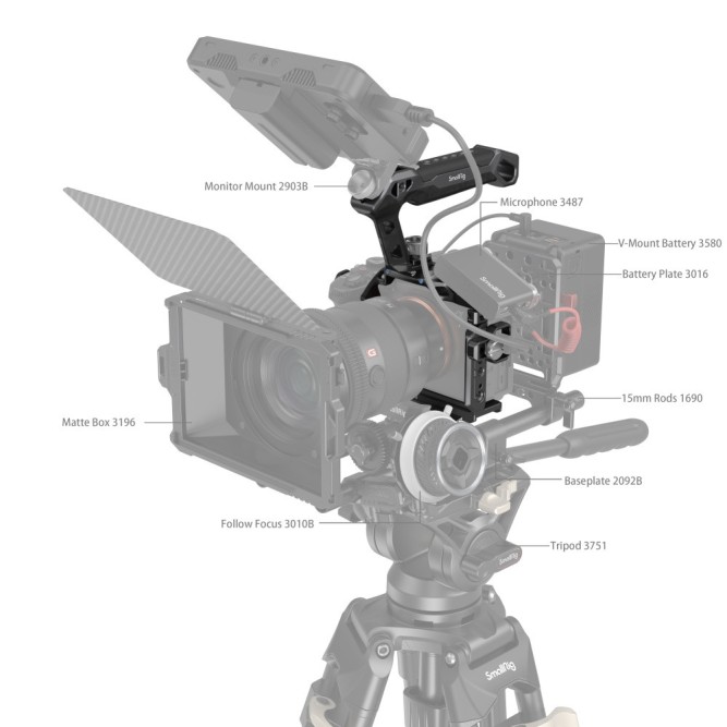 Комплект базової клітки SmallRig 3708 &quot;Rhinoceros&quot; для Sony Alpha 7R V / Alpha 7 IV / Alpha 7S III