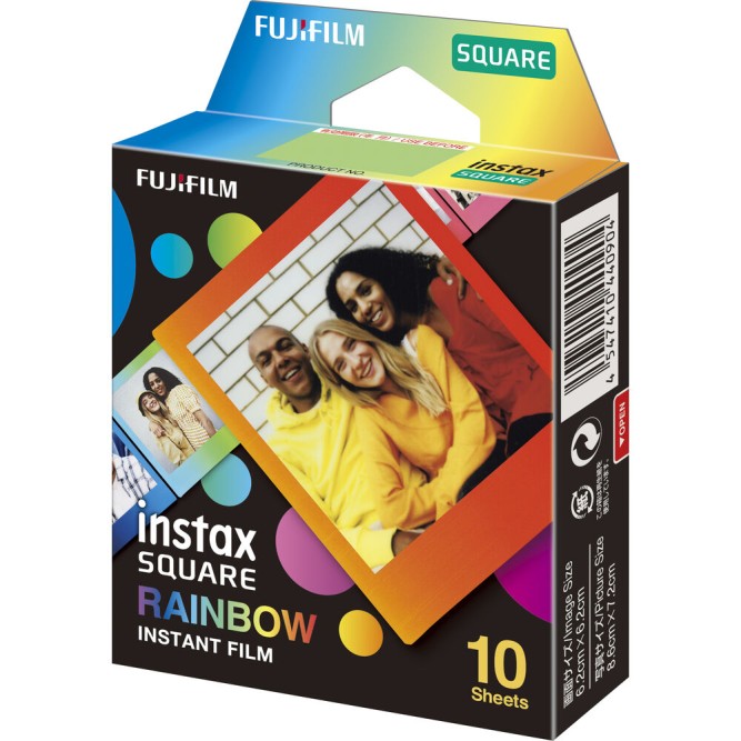 Фотопапір Fujifilm INSTAX SQUARE RAINBOW (86х72мм 10шт)