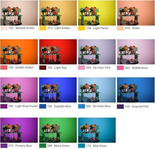 Набір кольорових гелів Godox V-11C для AK-R1