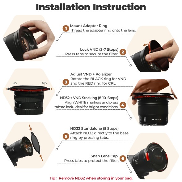 Набор сменных фильтров Freewell Real Locking VND/CPL All Day Kit