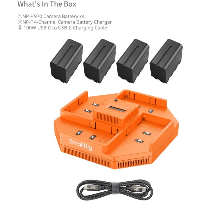 Зарядний пристрій SmallRig NP-F 4-Channel Camera Battery Charger