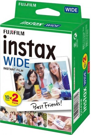 Фотопапір Fujifilm INSTAX WIDE REG, GLOSSY (108х86мм 2х10шт)