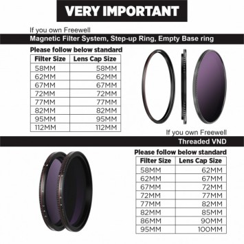 Магнітна кришка 58мм для фільтрів Freewell